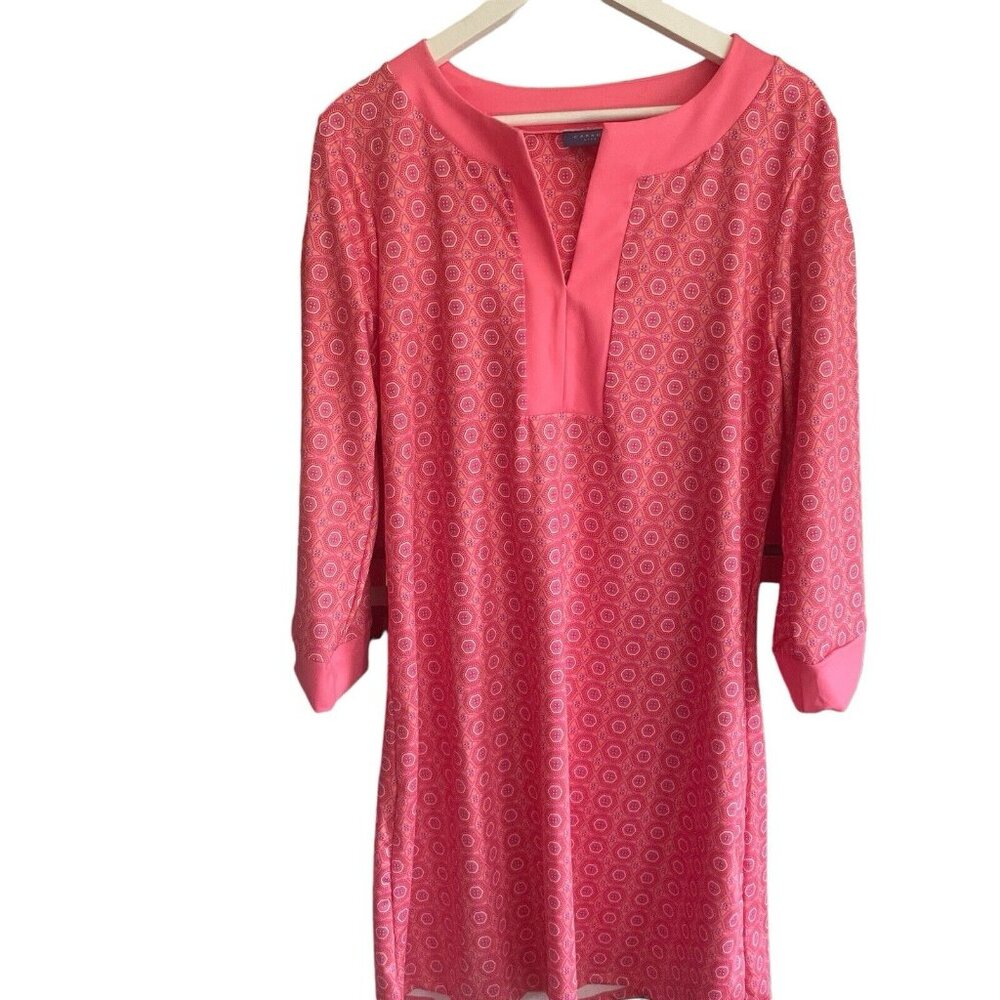 Cabana Life Pink Patterned Swim Coverup Tunic
